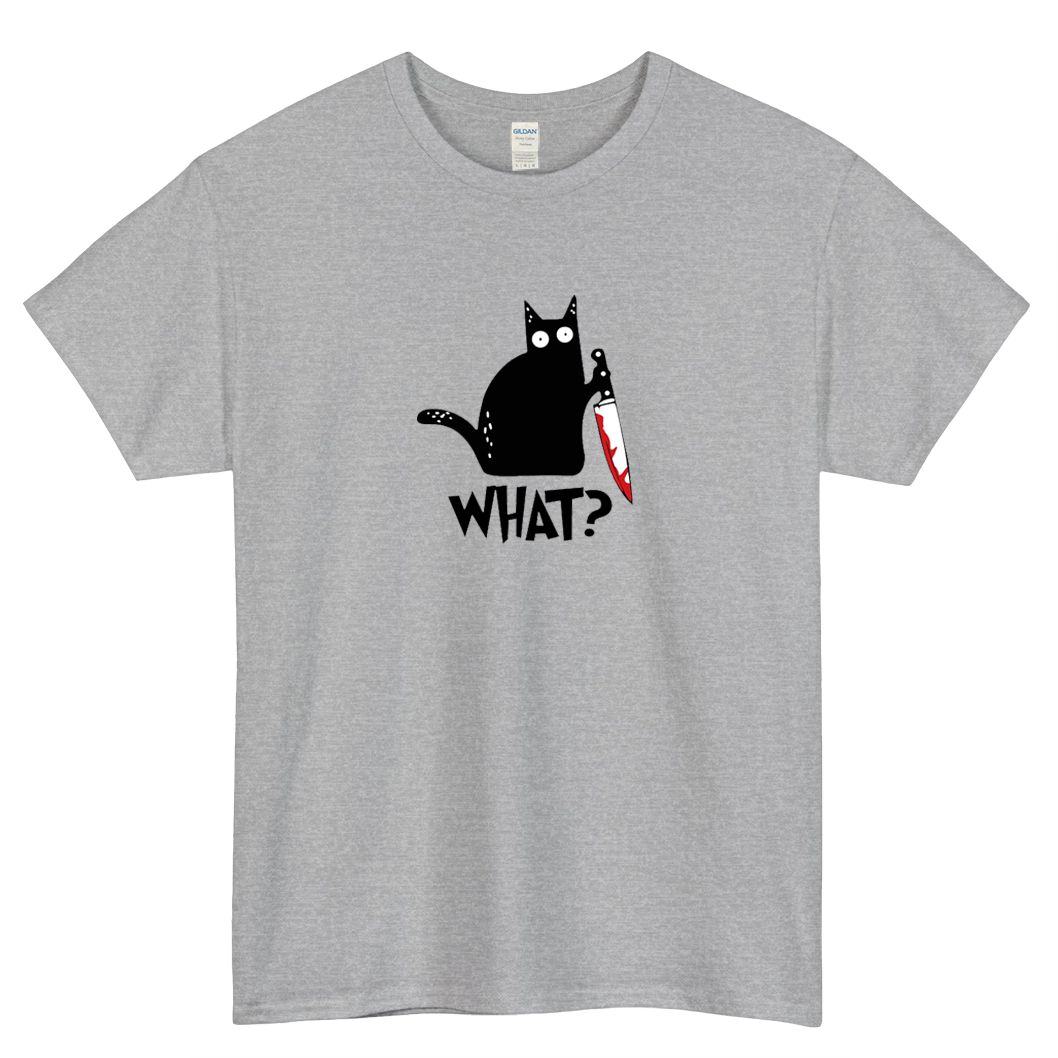 Cat-what Short Sleeve T-Shirt Size S-3XL -P