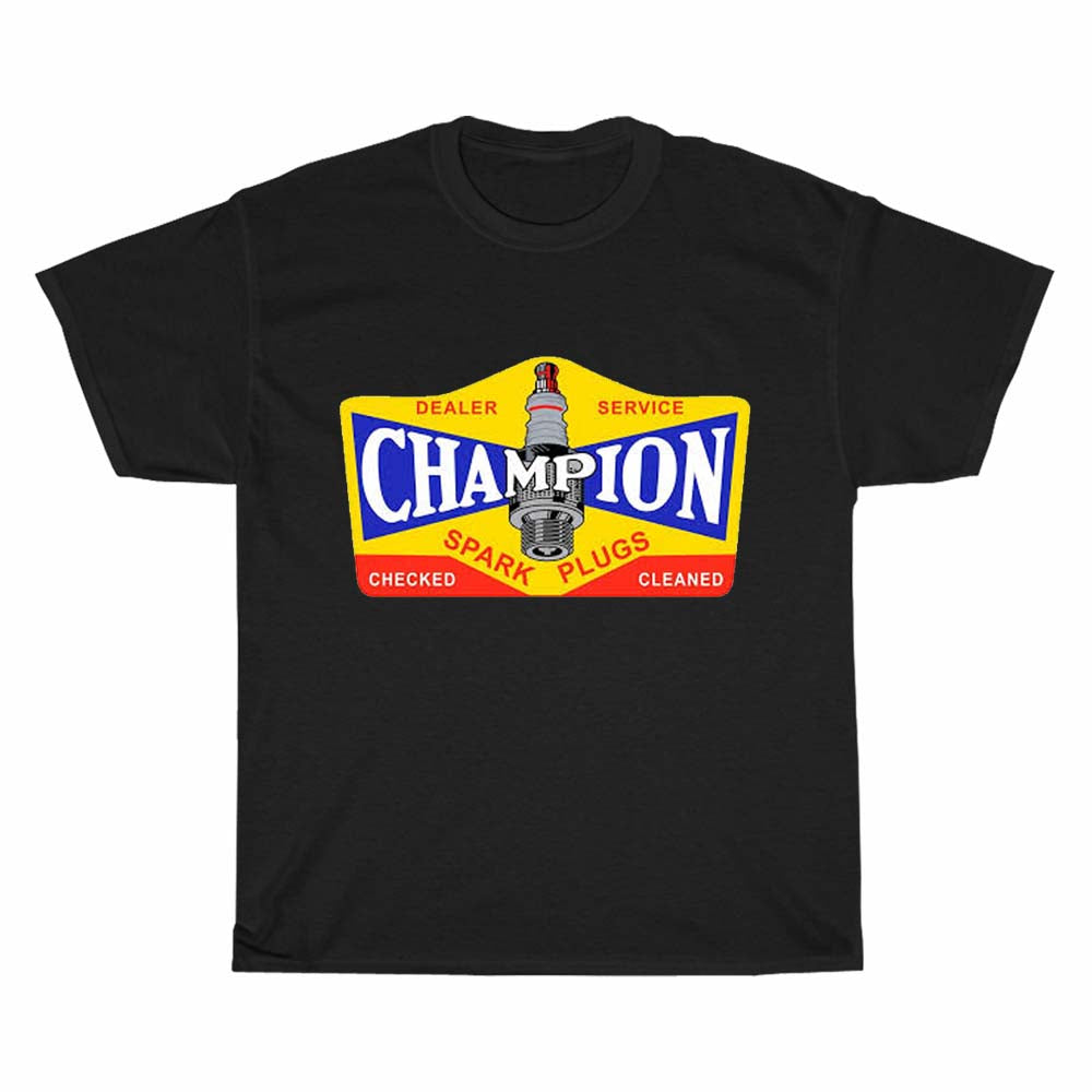 Champion Spark Plug logo Men's Unisex T Shirt Size S to 3XL