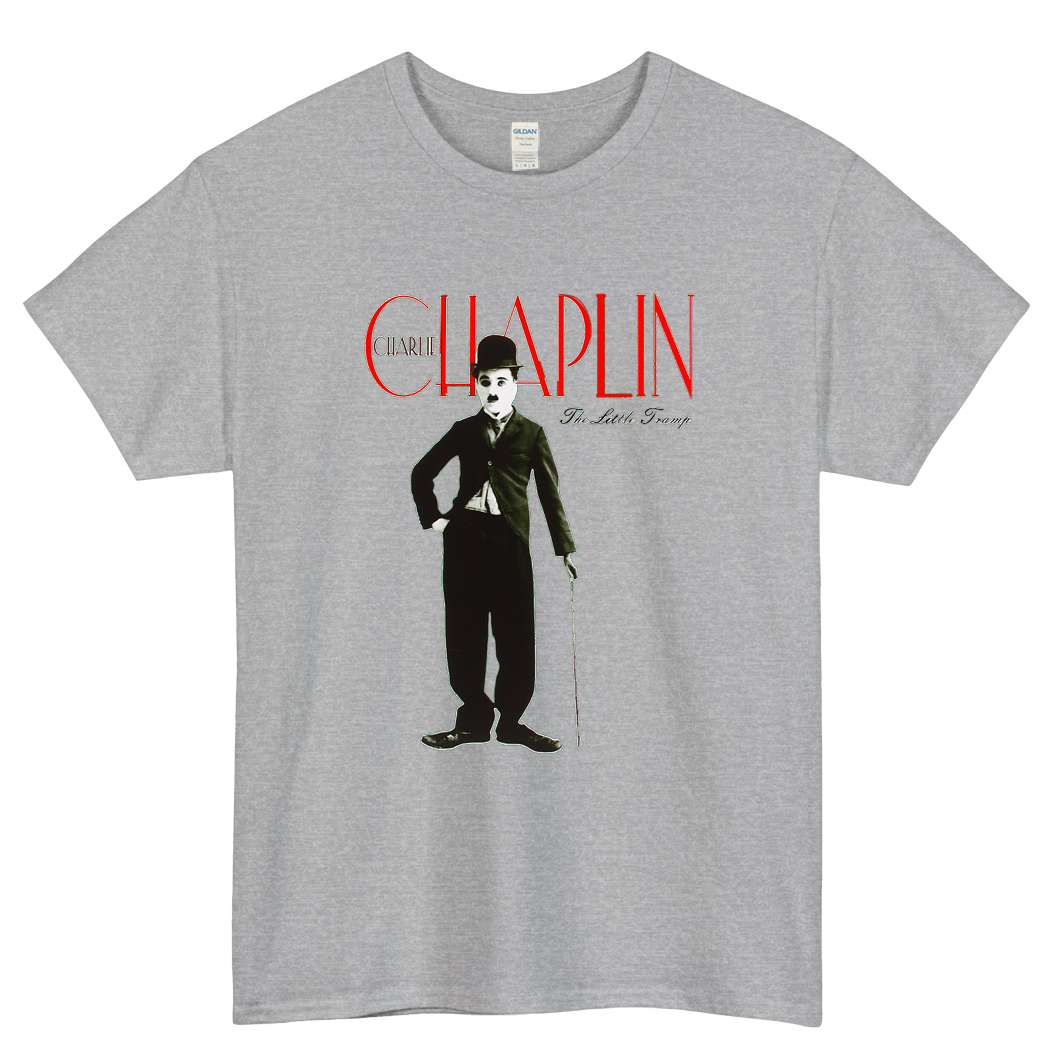 Charlie Chaplin The Tramp Logo Mens Unisex Short Sleeve T-Shirt Size S-3XL - P
