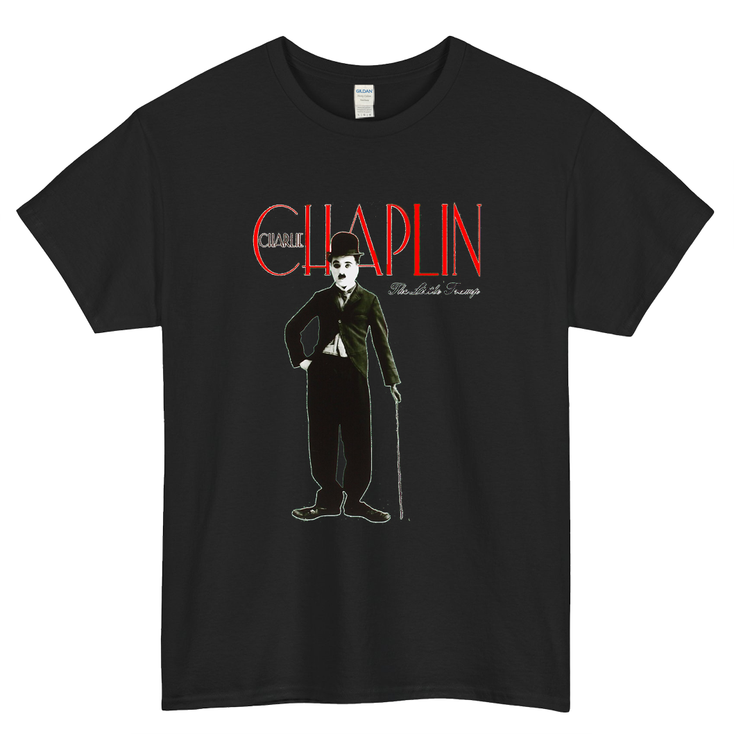 Charlie Chaplin The Tramp Logo Mens Unisex Short Sleeve T-Shirt Size S-3XL - P