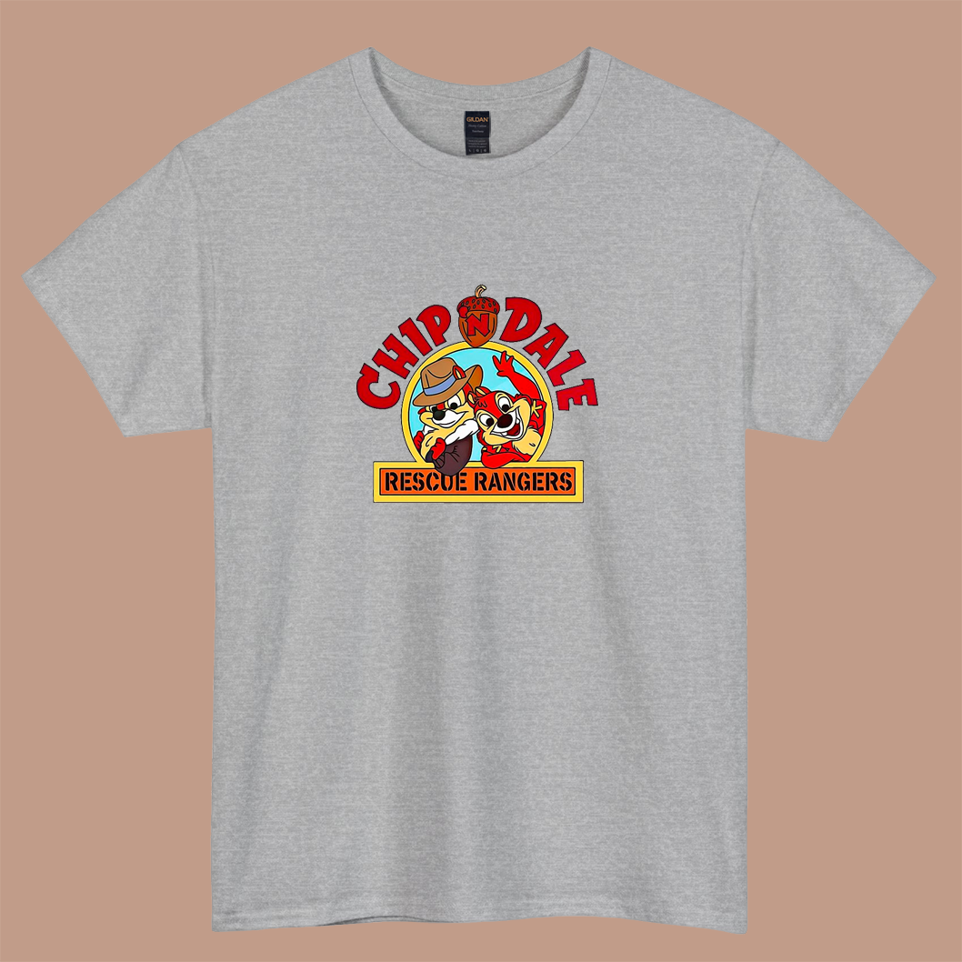Chip n Dale Rescue Rangers logo short sleeve t shirt S-3XL -P