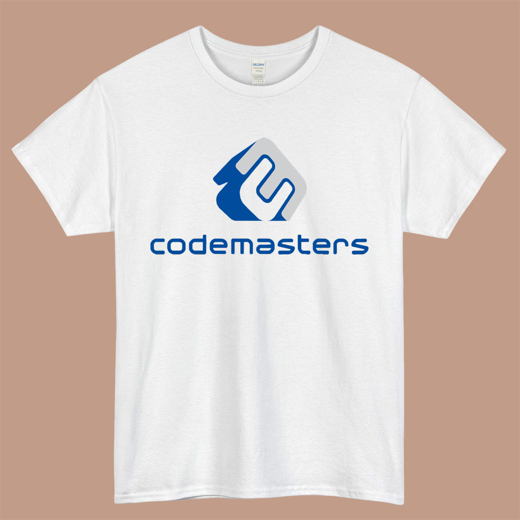 Codemasters Logo Mens Unisex Short Sleeve White T-Shirt Size S-3XL