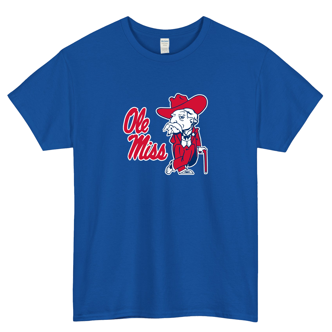 Colonel Reb Ole Miss Short Sleeve T-Shirt Size S-3XL -P