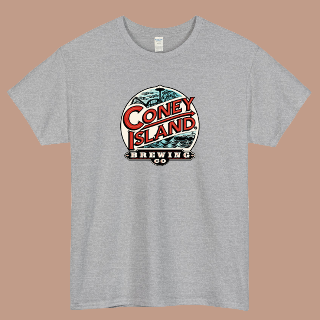Coney Island Brewing Company Logo Mens Unisex Short Sleeve T-Shirt Size S-3XL - P