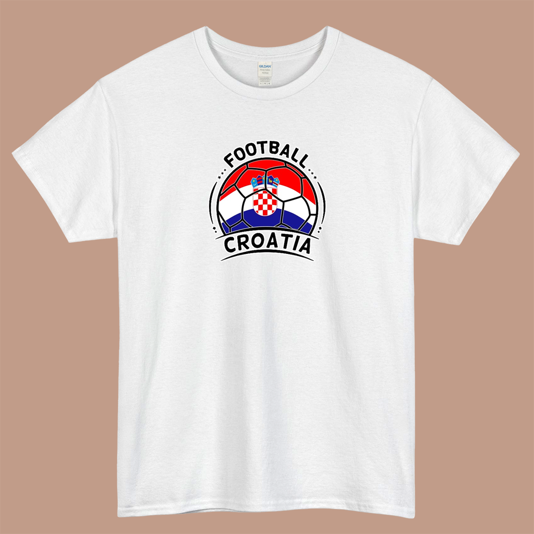 Croatia Football Team Croatia Flag Logo Mens Unisex Short Sleeve T-Shirt Size S-3XL - P