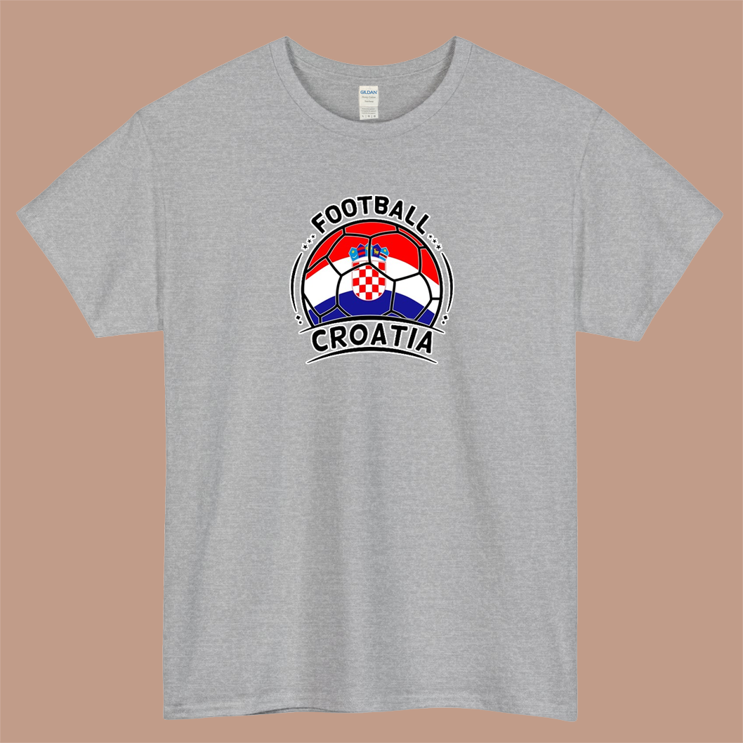 Croatia Football Team Croatia Flag Logo Mens Unisex Short Sleeve T-Shirt Size S-3XL - P