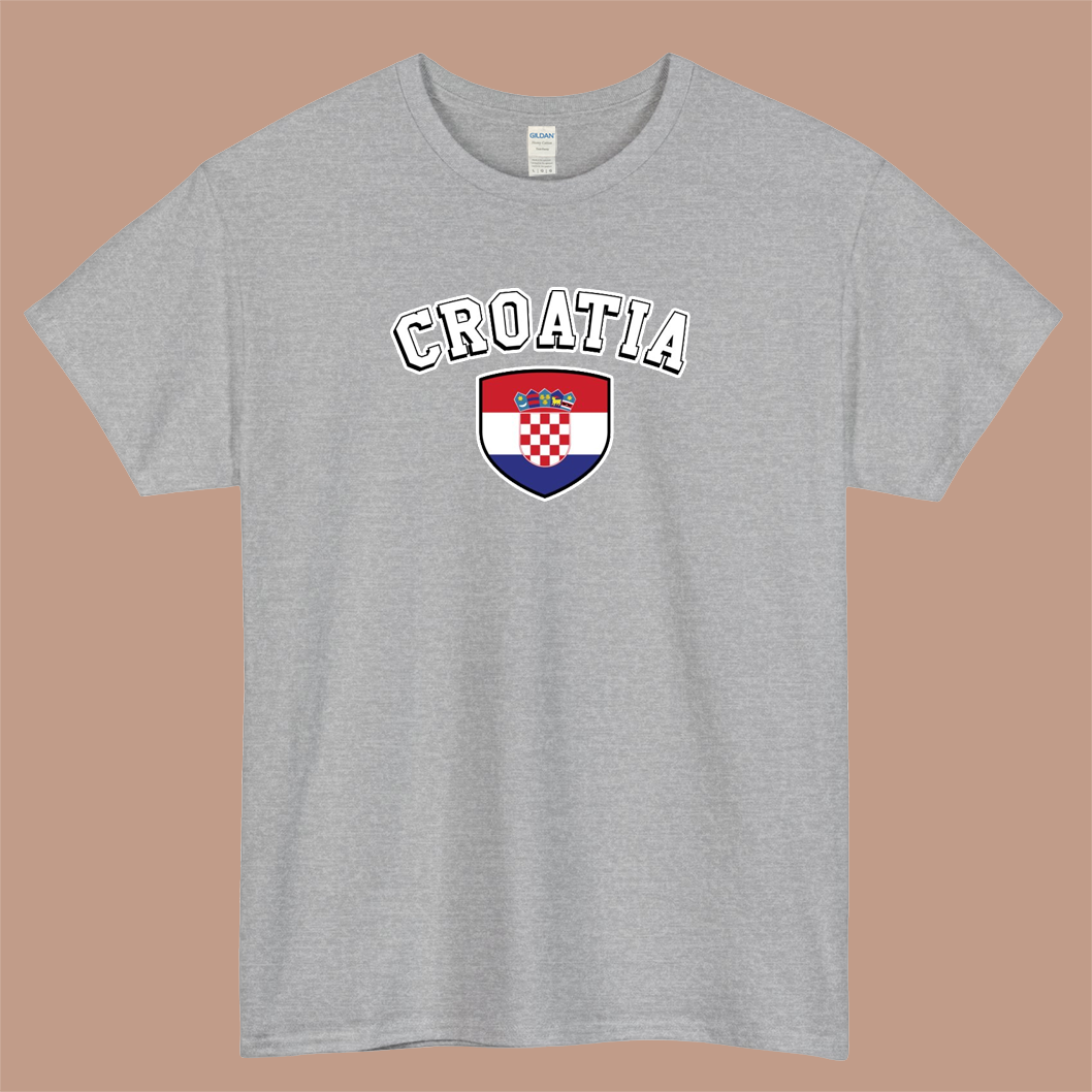 Croatia Team Logo Mens Unisex Short Sleeve T-Shirt Size S-3XL - P