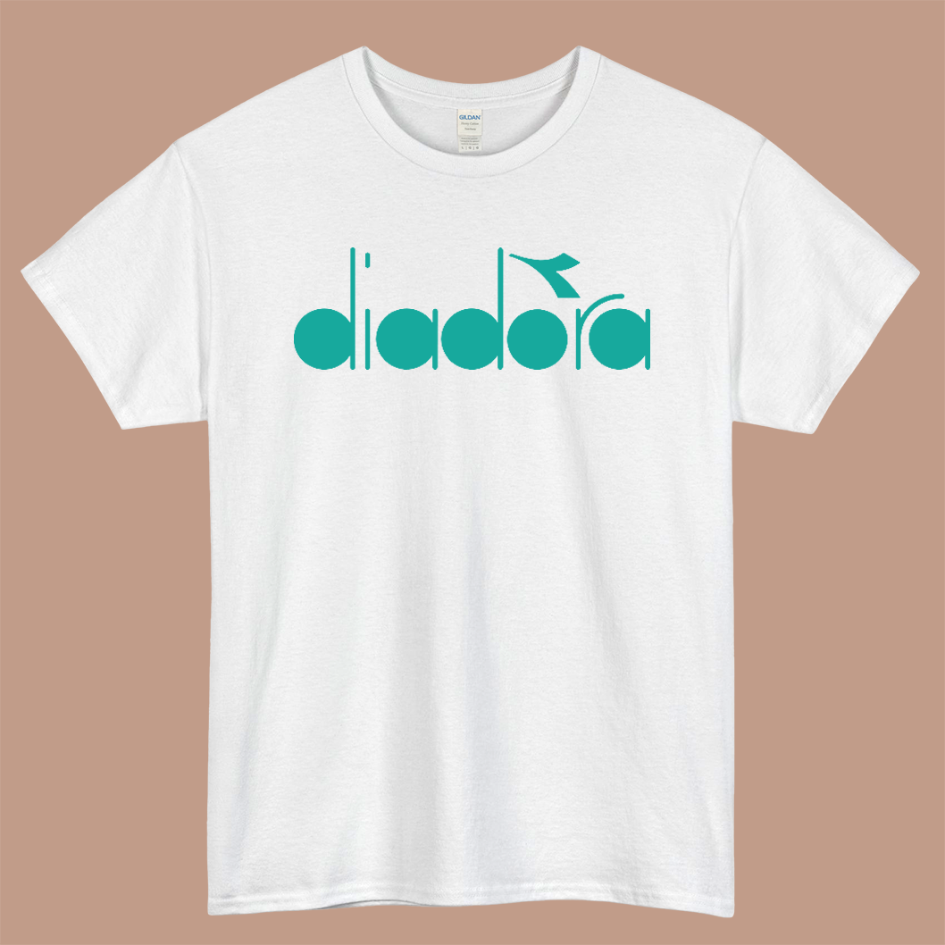 DIADORA Logo Mens Unisex Short Sleeve White T-Shirt Size S-3XL