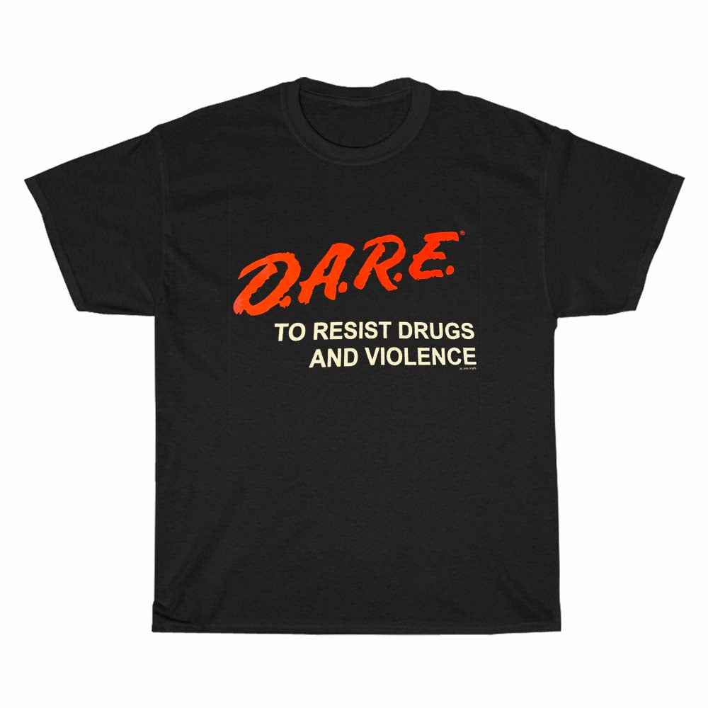 Dare to Resist Drugs and Violence Logo Men's Unisex T Shirt Size S to 3XL