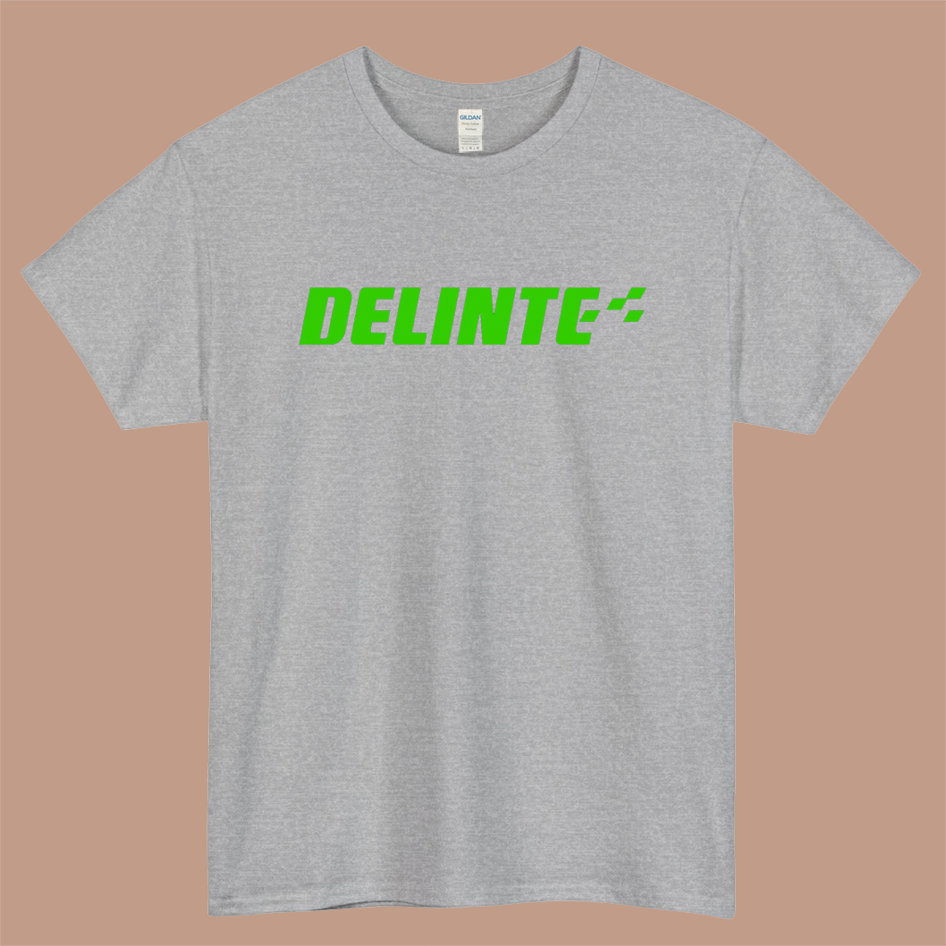 Delinte Tires Logo Mens Unisex Short Sleeve Gray T-Shirt Size S-3XL