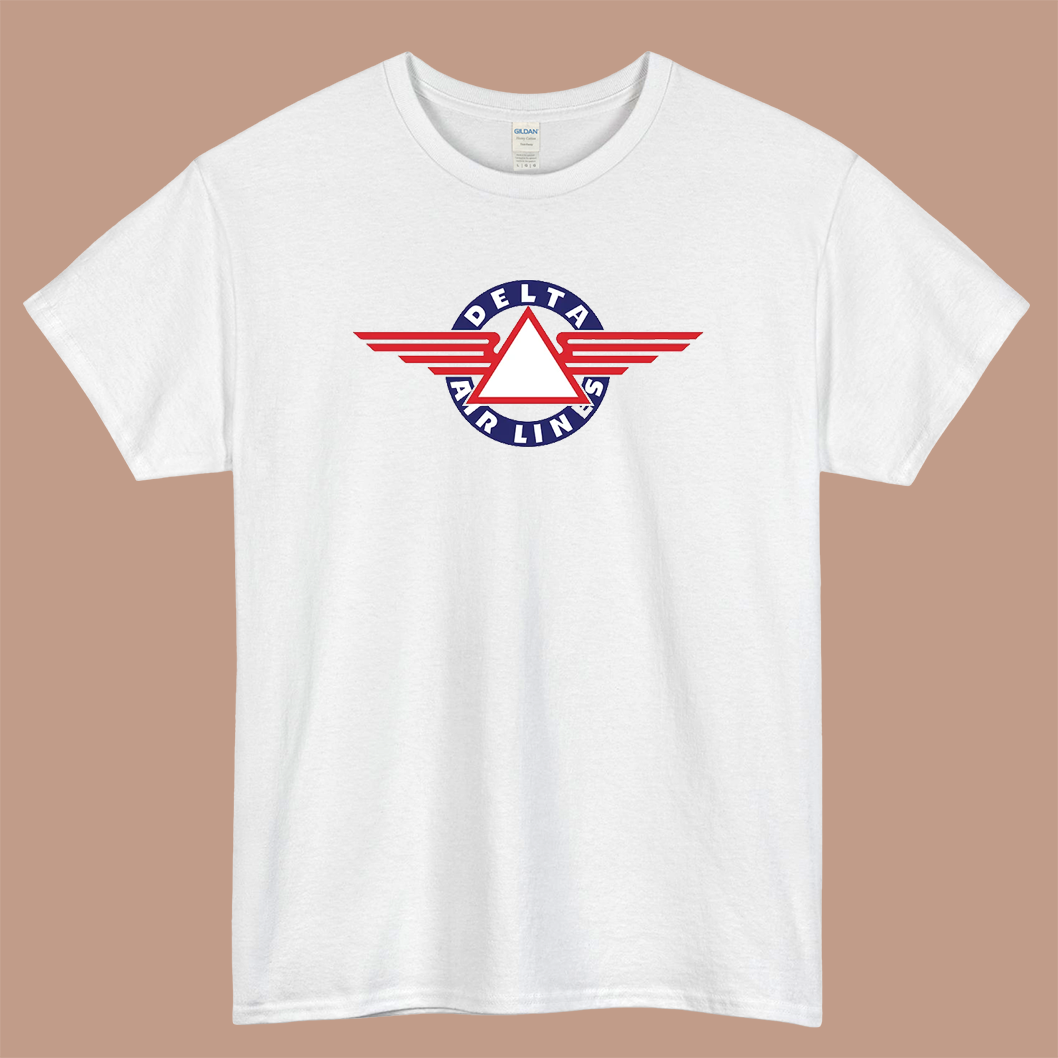 Delta Air Lines 1934 Logo Mens Unisex Short Sleeve White T-Shirt Size S-3XL