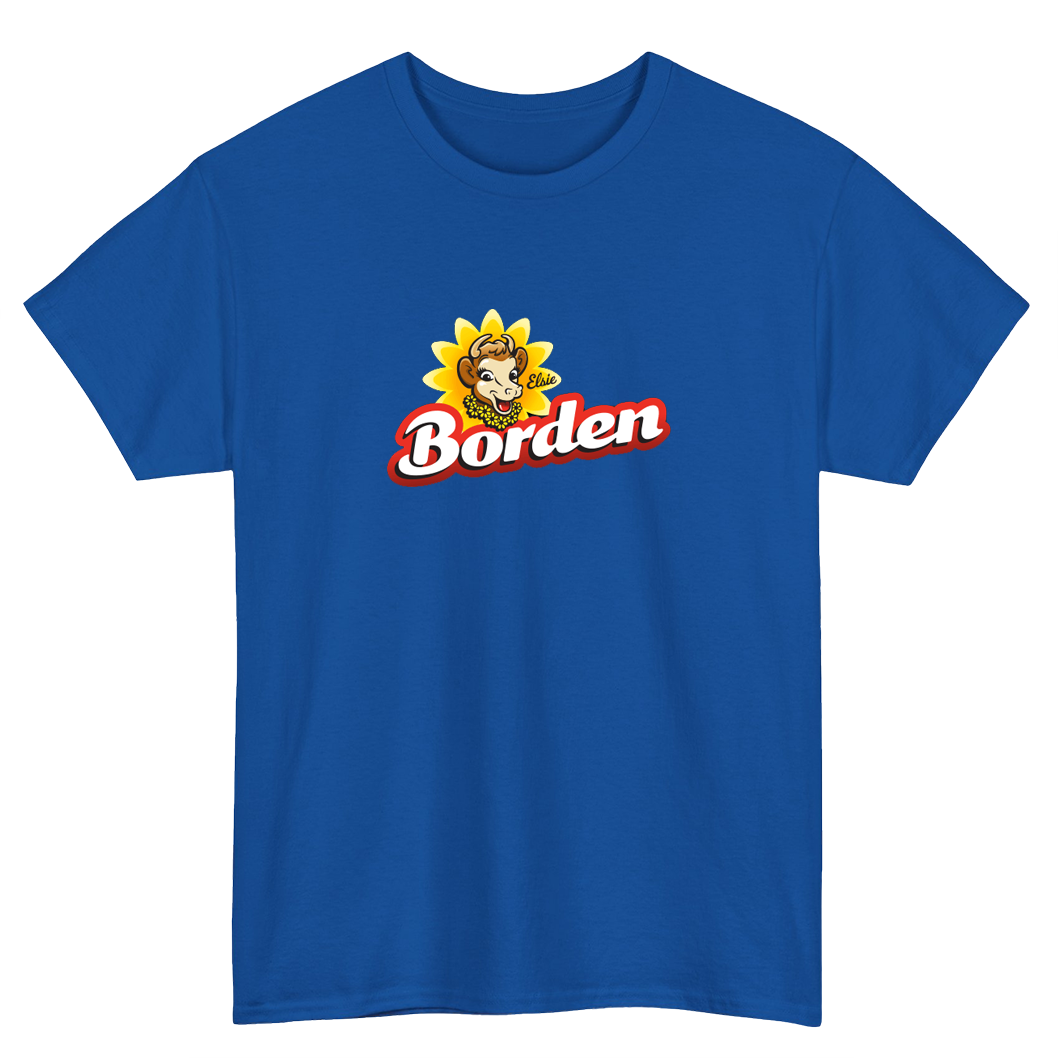 Design Borden Cheese Logo Mens Unisex Short Sleeve T-Shirt Size S-3XL -P