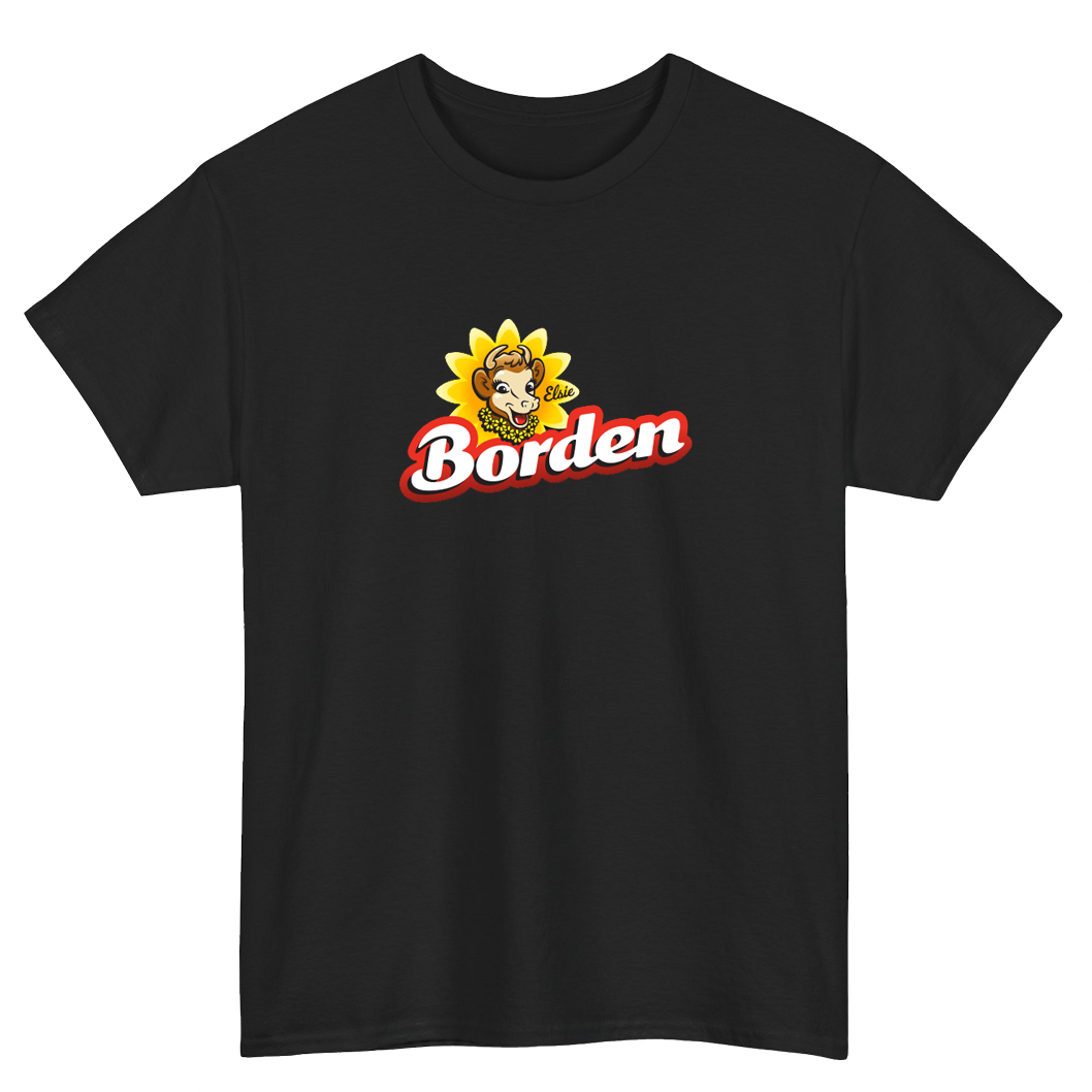 Design Borden Cheese Logo Mens Unisex Short Sleeve T-Shirt Size S-3XL -P
