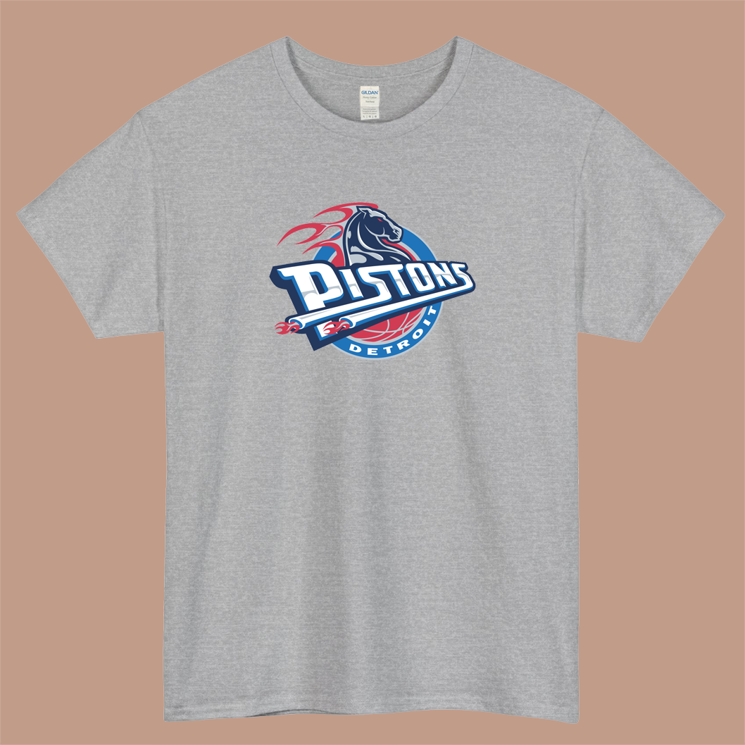 Detroit Pistons NBA Basketball Logo Mens Unisex Short Sleeve T-Shirt Size S-3XL - P