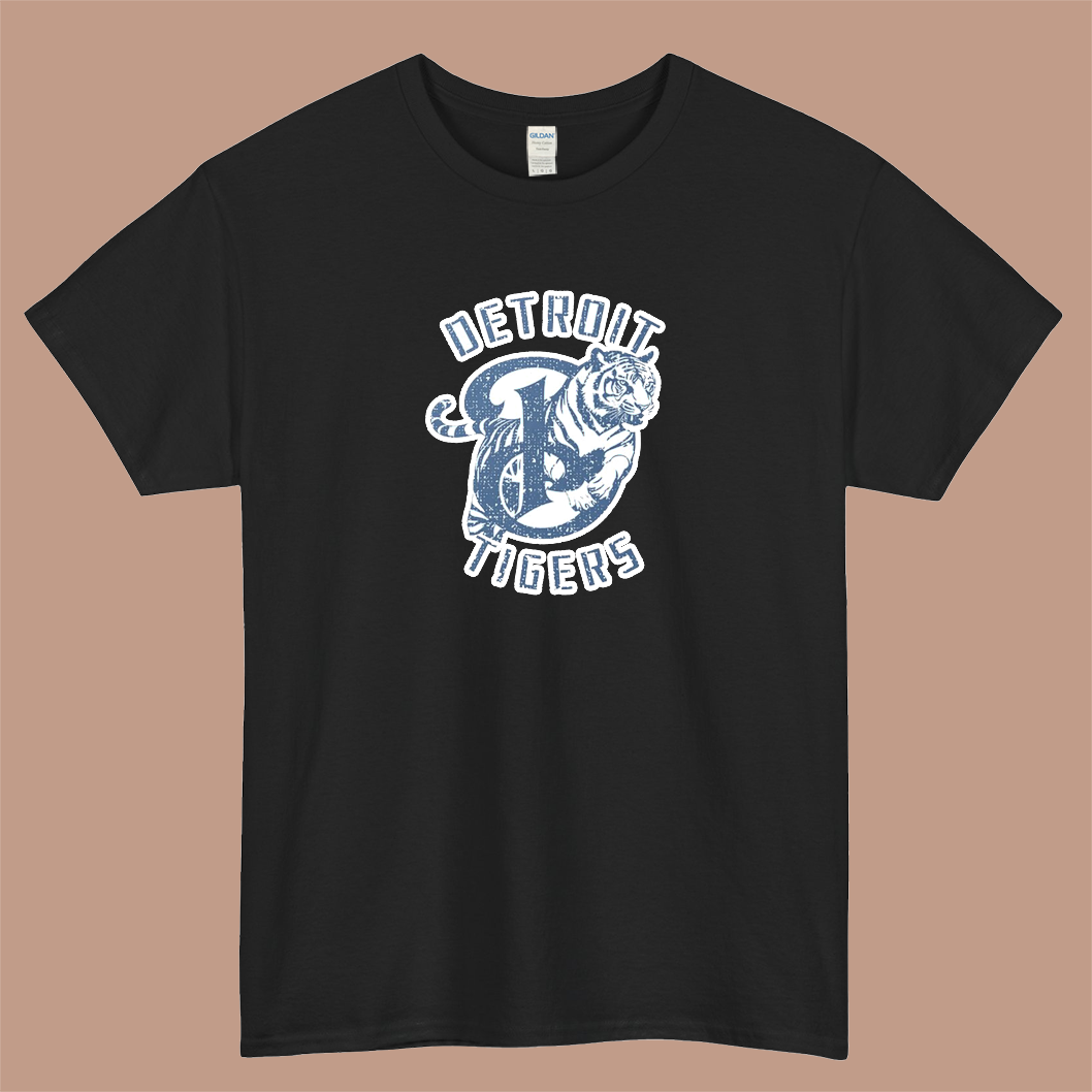 Detroit Tigers Logo Mens Unisex Short Sleeve T-Shirt Size S-3XL - P