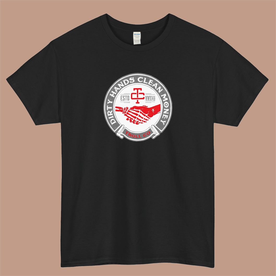 Dirty hands clean money gothic Logo Mens Unisex Short Sleeve T-Shirt Size S-3XL - P