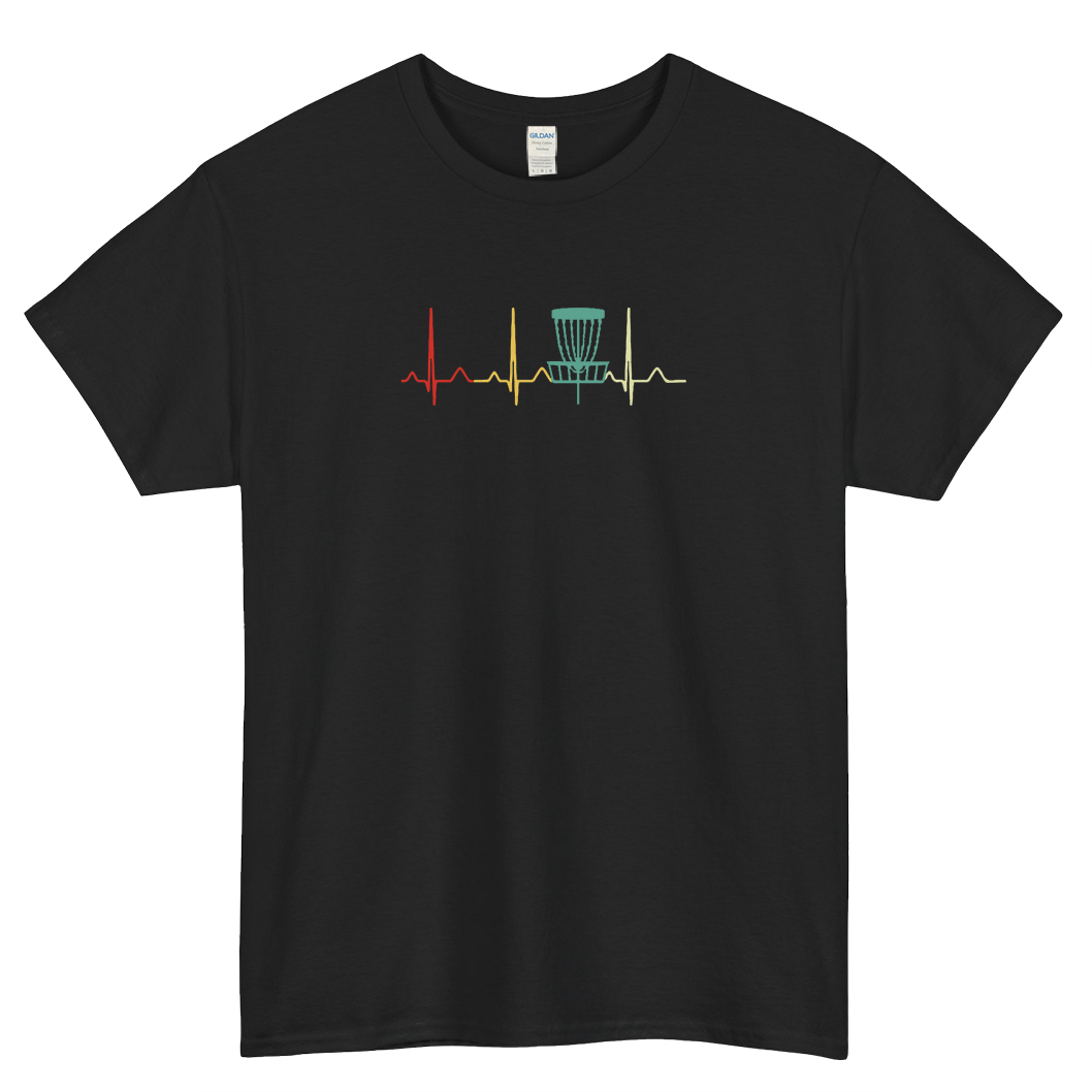 Disc Golf HeartbeatShort Sleeve T-Shirt Size S-3XL -P