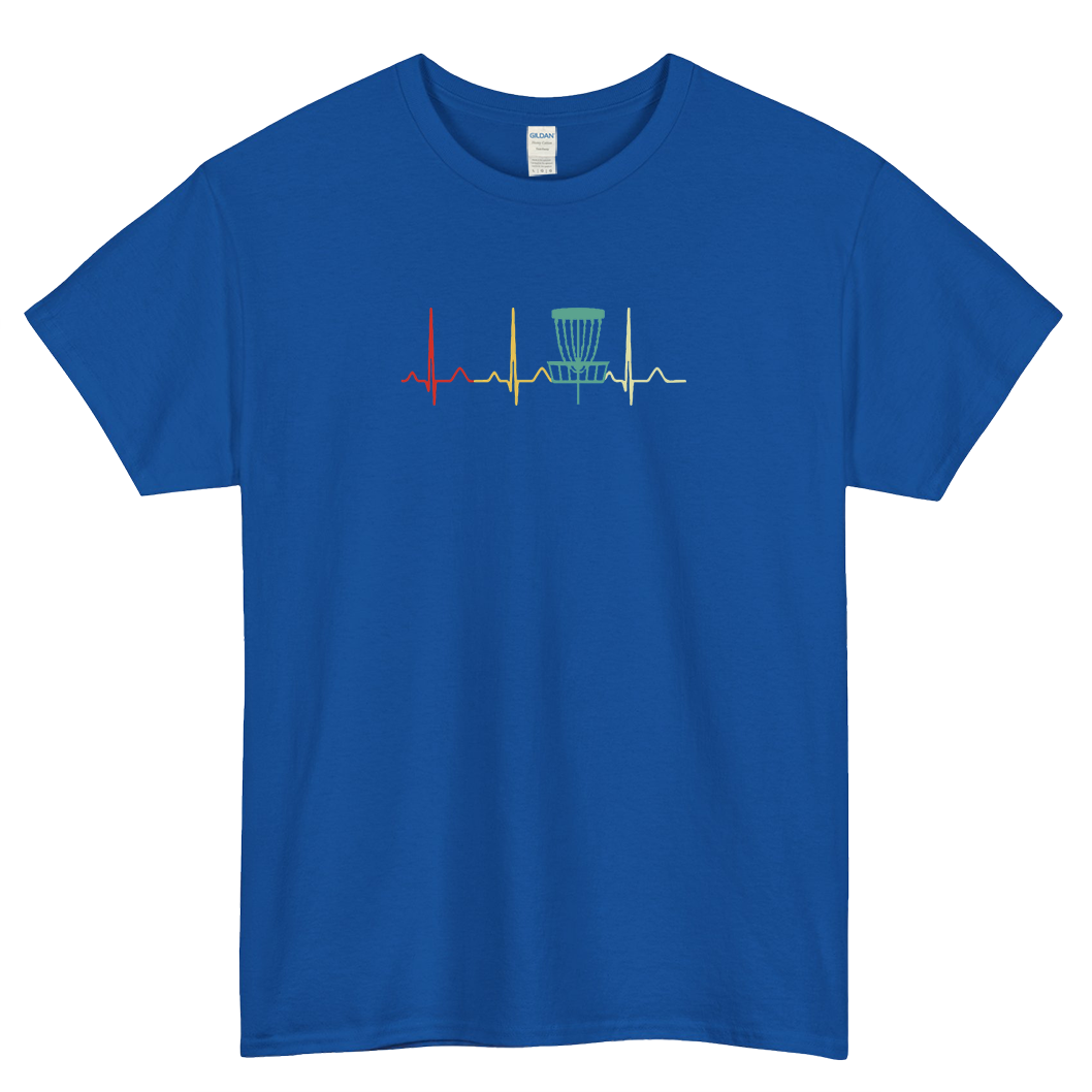Disc Golf HeartbeatShort Sleeve T-Shirt Size S-3XL -P
