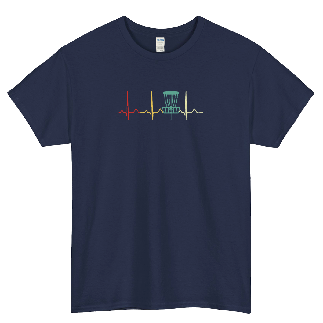 Disc Golf HeartbeatShort Sleeve T-Shirt Size S-3XL -P