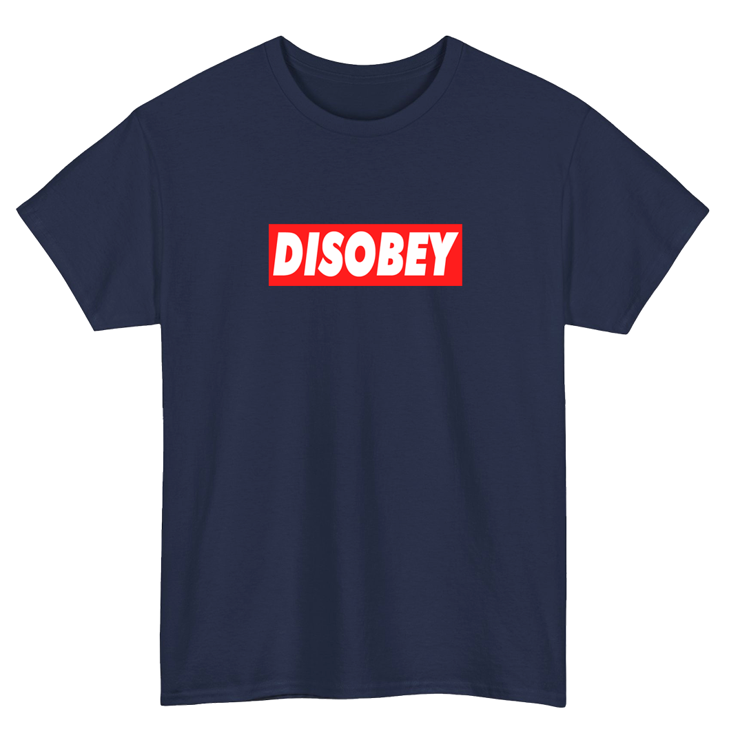 Disobey Logo Mens Unisex Short Sleeve T-Shirt Size S-3XL - P