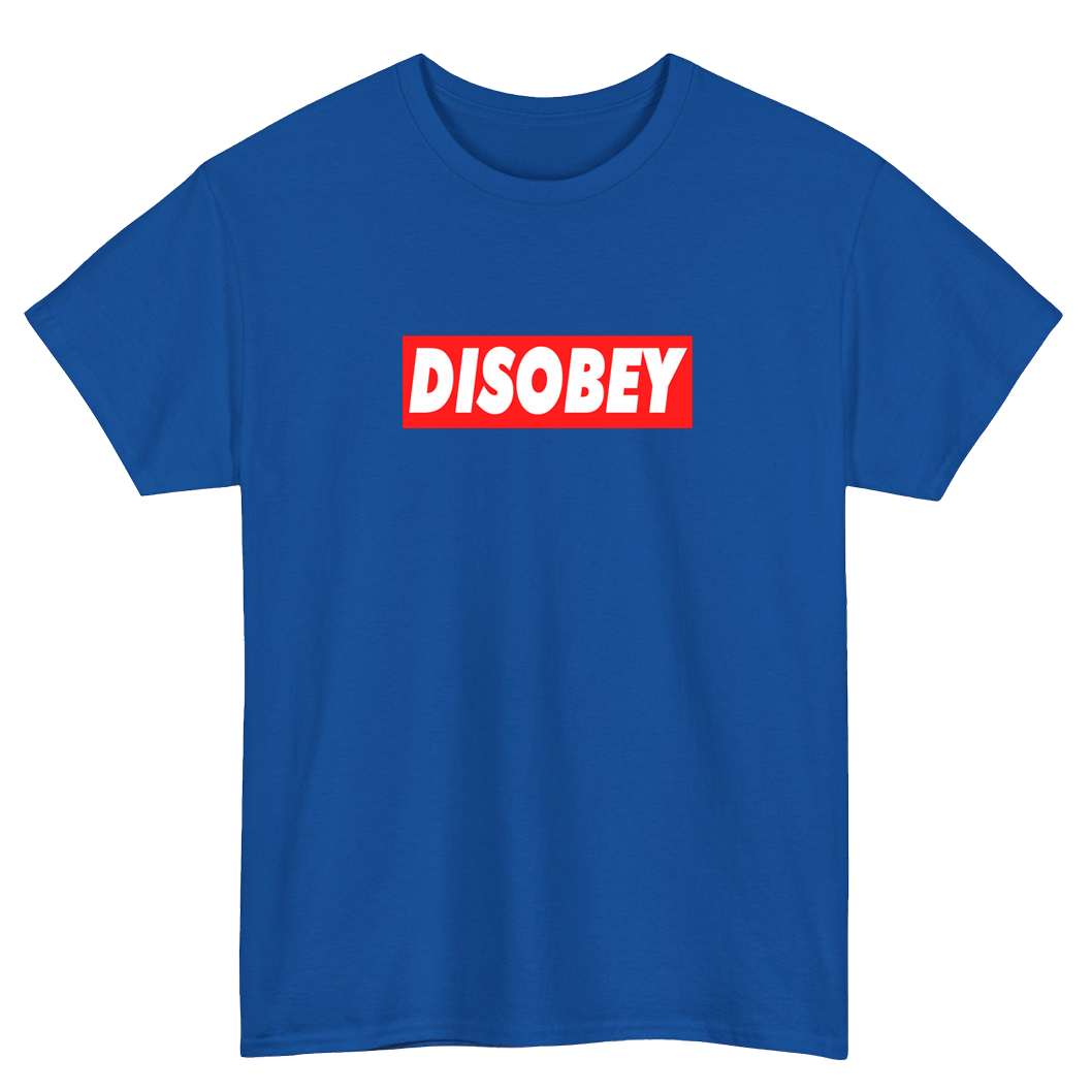 Disobey Logo Mens Unisex Short Sleeve T-Shirt Size S-3XL - P