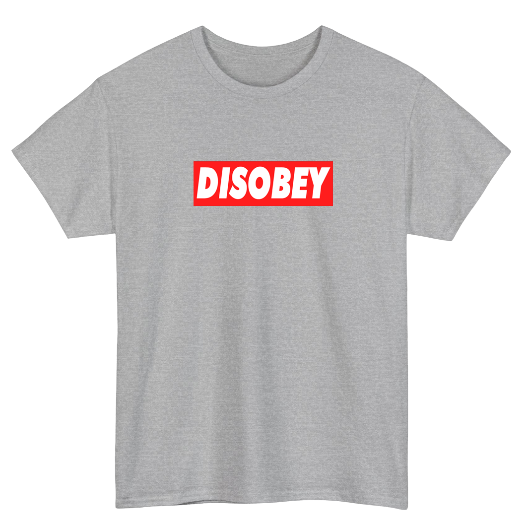 Disobey Logo Mens Unisex Short Sleeve T-Shirt Size S-3XL - P