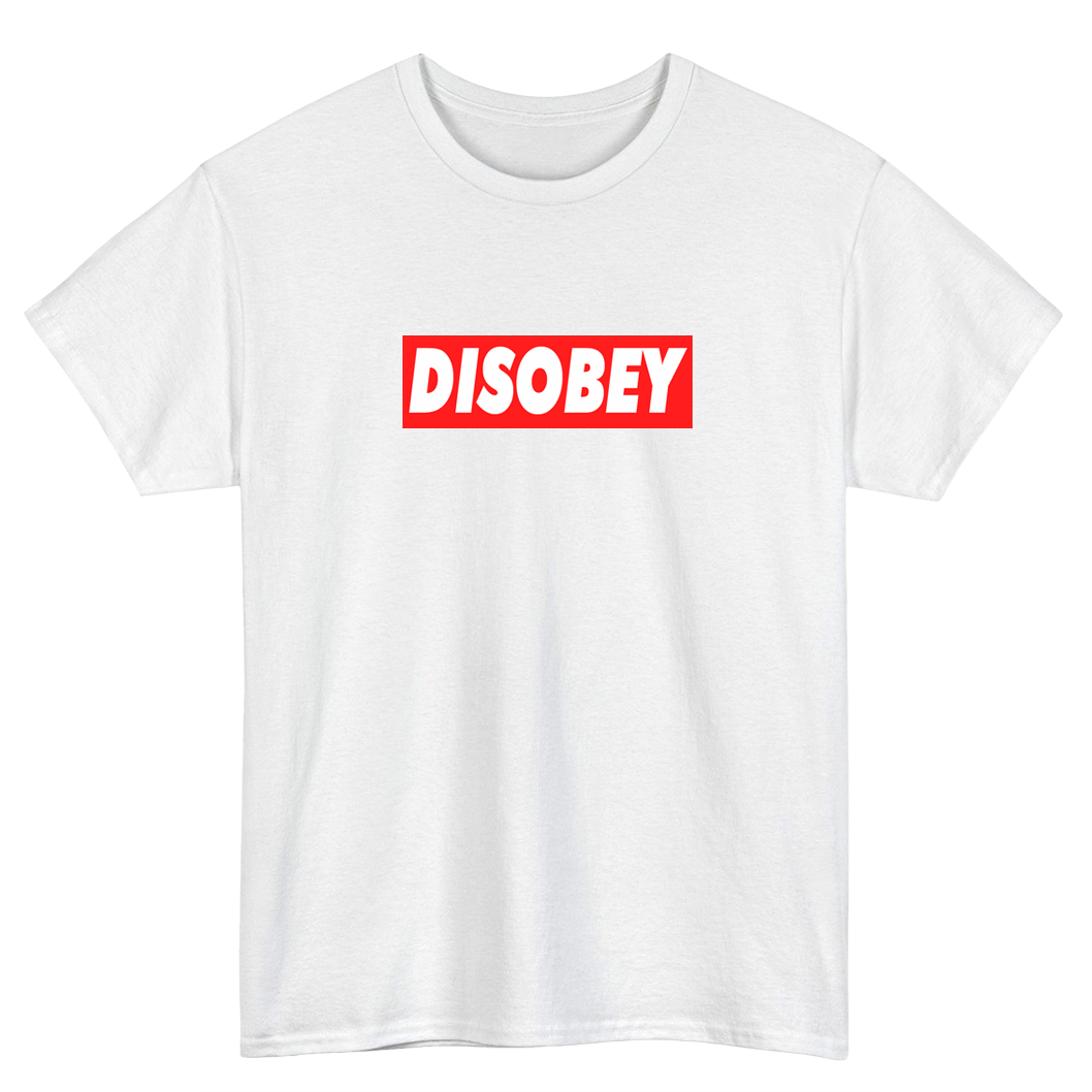 Disobey Logo Mens Unisex Short Sleeve T-Shirt Size S-3XL - P