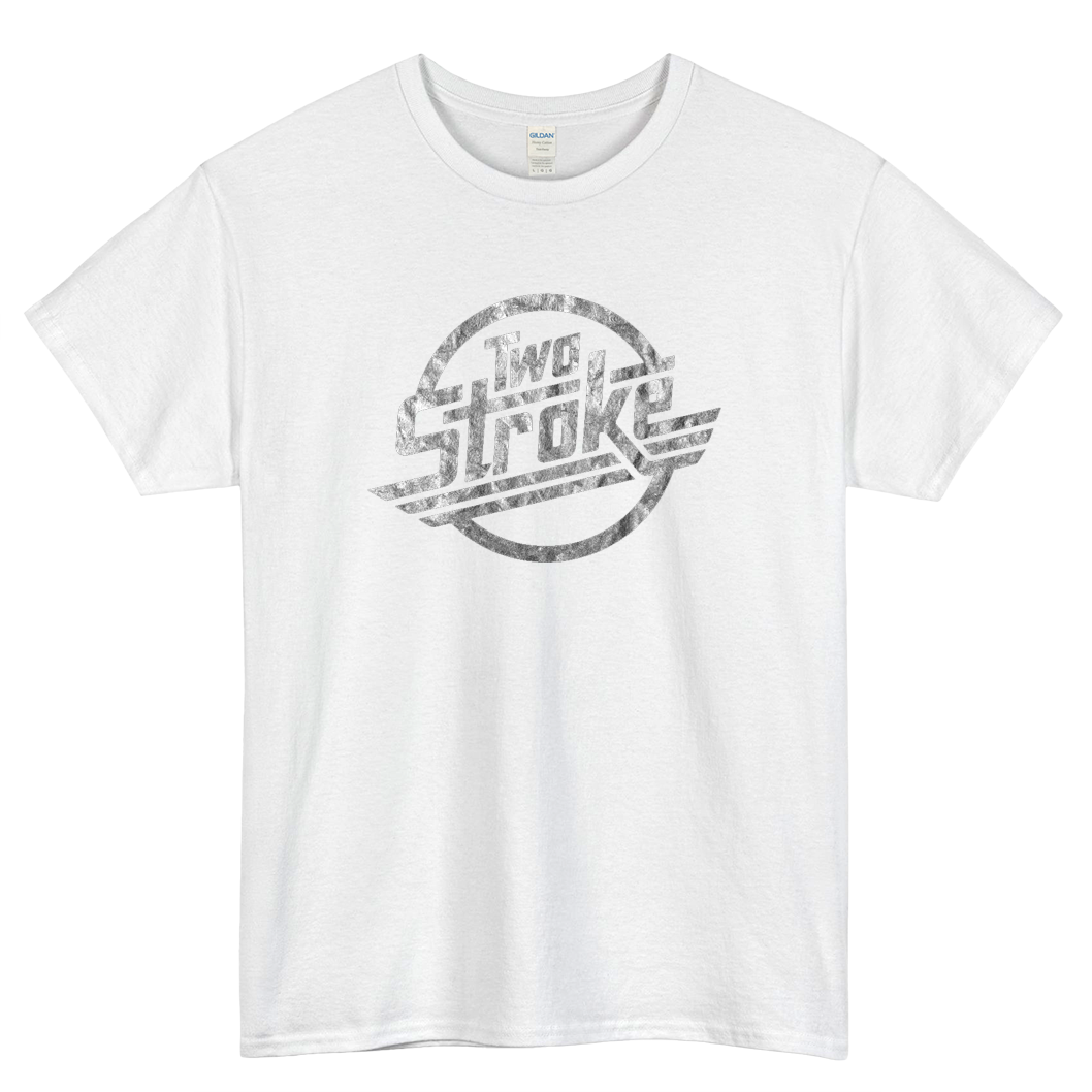 Distressed 2 Stroke Logo Mens Unisex Short Sleeve T-Shirt Size S-3XL - P