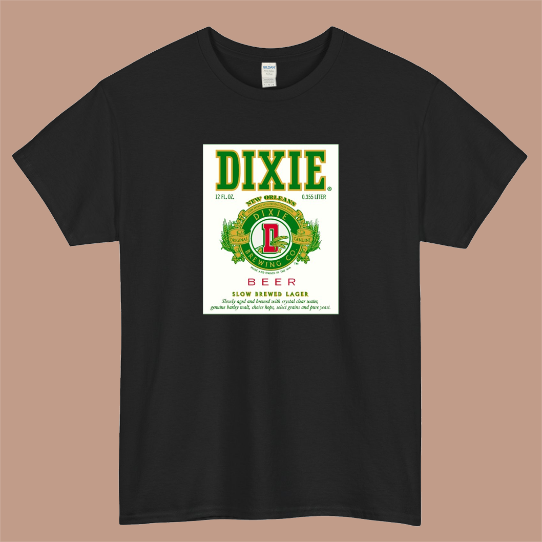 Dixie beer Logo Mens Unisex Short Sleeve T-Shirt Size S-3XL - P
