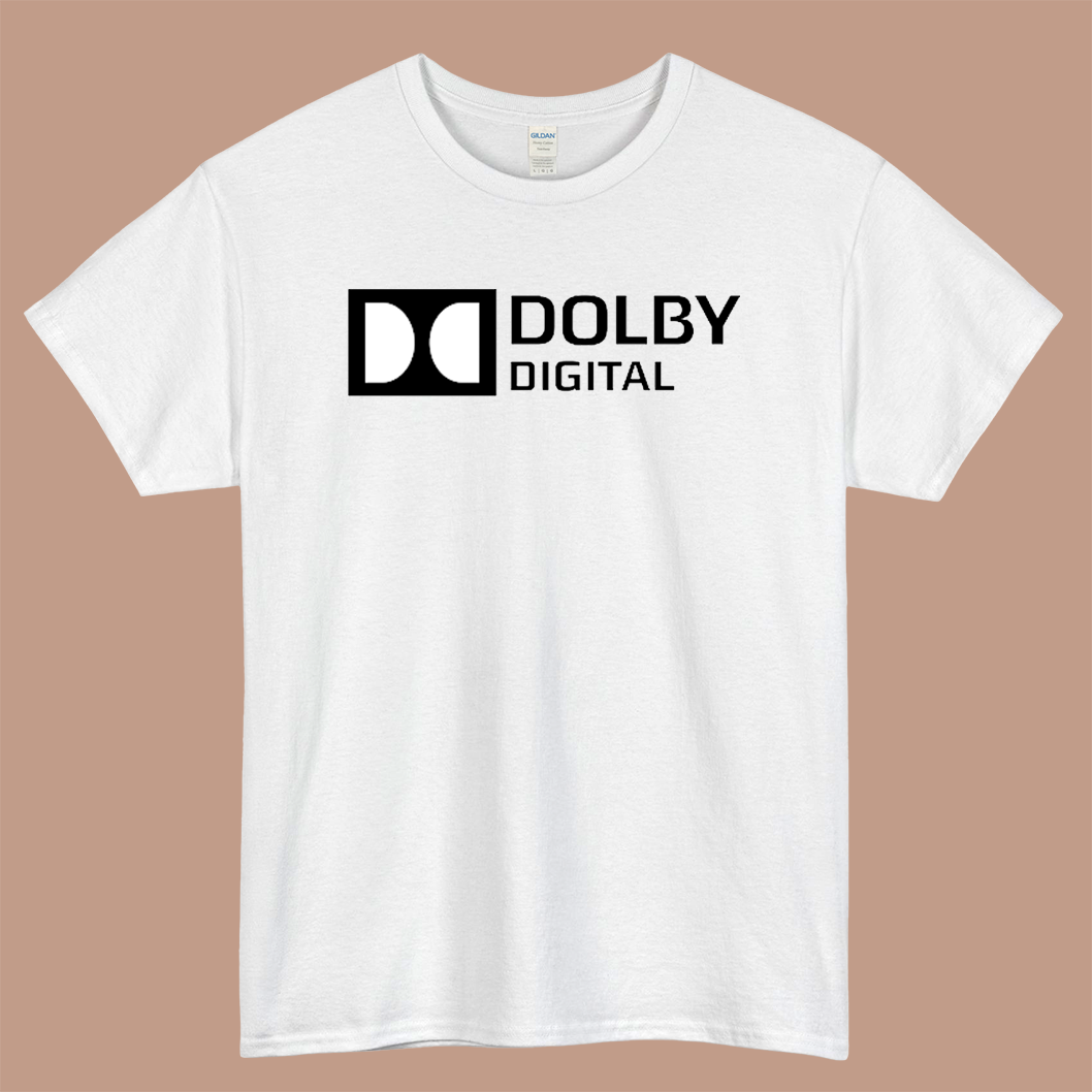 Dolby Digital Logo Mens Unisex Short Sleeve White T-Shirt Size S-3XL