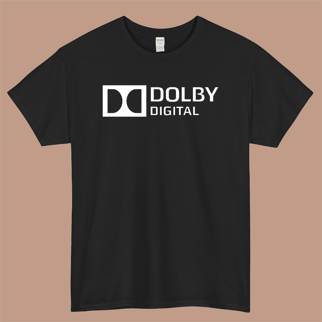 Dolby Digital Logo Mens Unisex Short Sleeve Black T-Shirt Size S-3XL