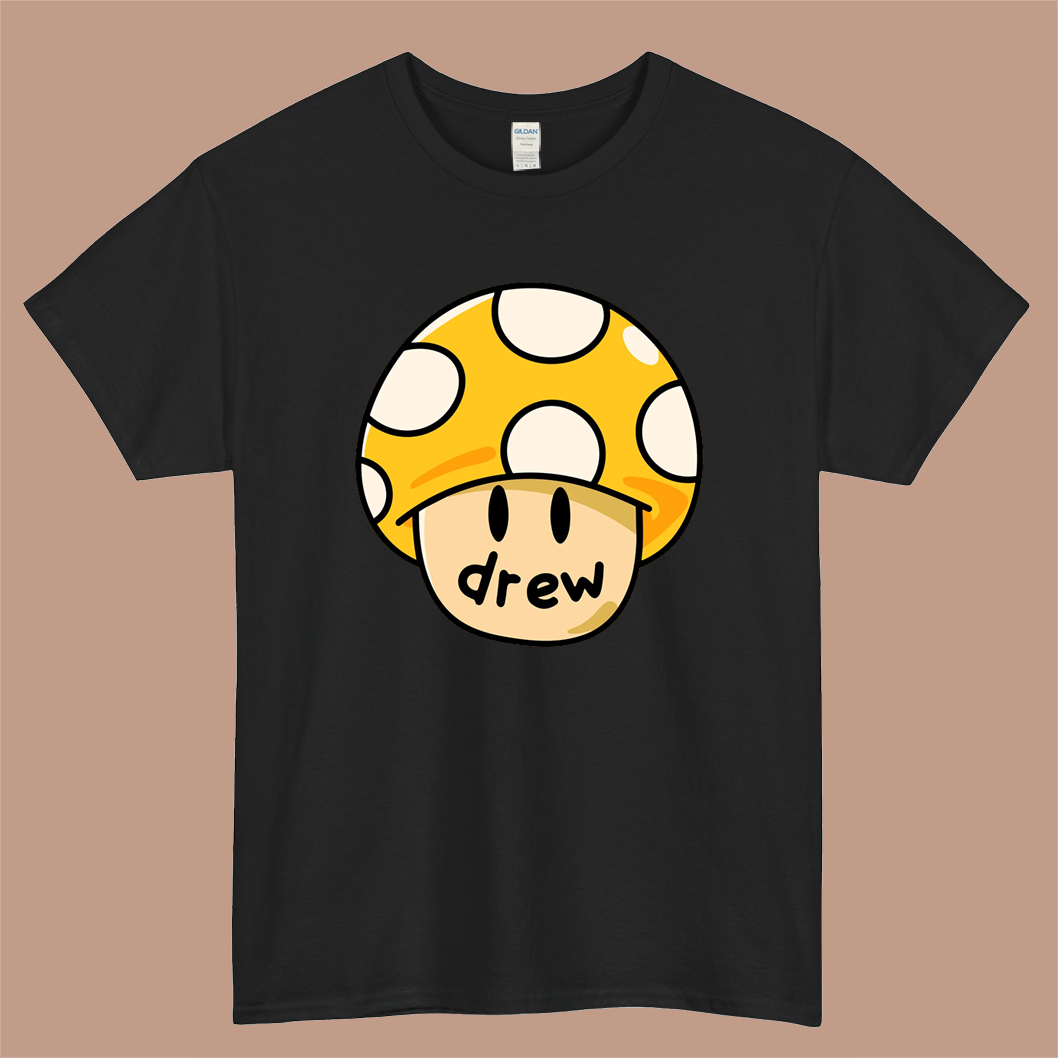 Drew House Mushroom Logo Mens Unisex Short Sleeve Black T-Shirt Size S-3XL