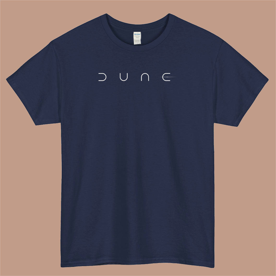 Dune 2021 Logo Mens Unisex Short Sleeve Navy T-Shirt Size S-3XL
