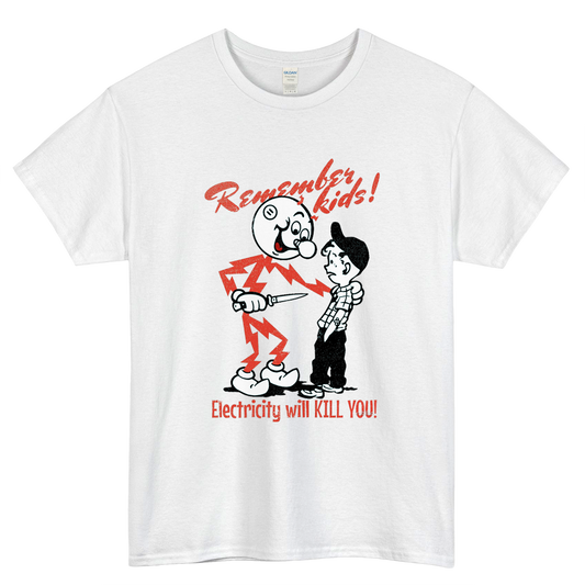 ELECTRICITY KILLS Logo Mens Unisex Short Sleeve T-Shirt Size S-3XL - P