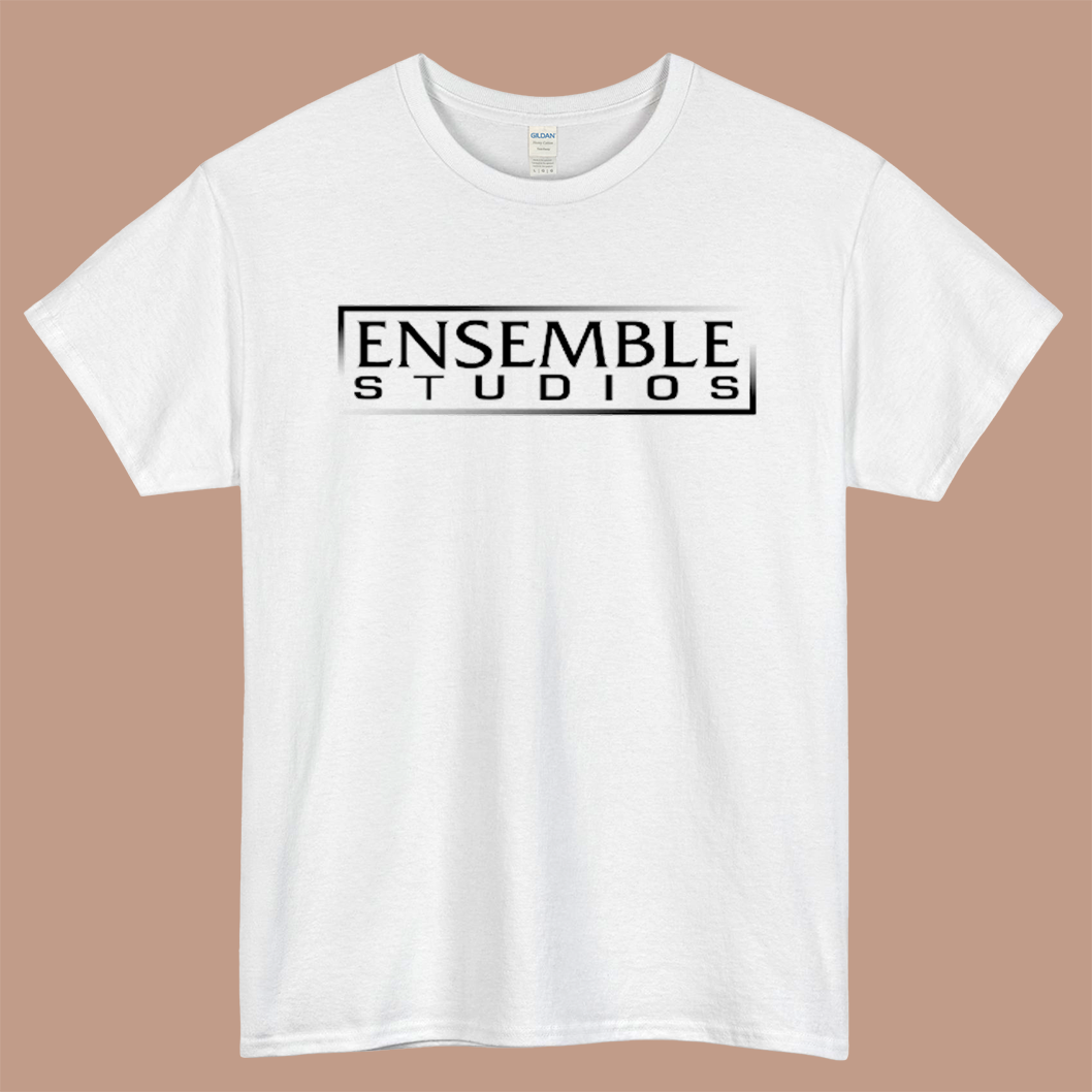 ENSEMBLE Studios Logo Mens Unisex Short Sleeve White T-Shirt Size S-3XL