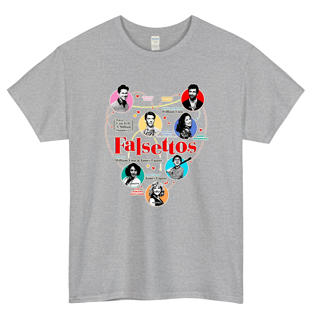 Falsettos 2016 Logo Mens Unisex Short Sleeve T-Shirt Size S-3XL - P