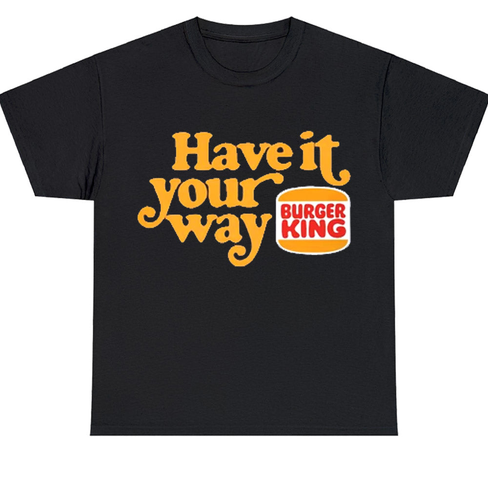 Fashion Shirt Burger King Awesome Logo Men's Unisex T Shirt Size S to 3XL