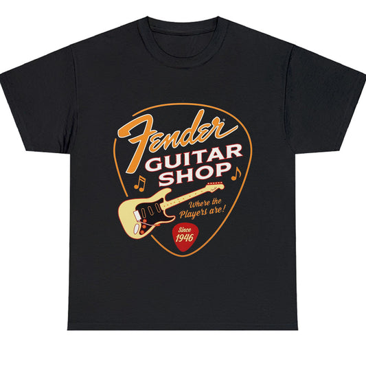 Fender Guitar Shop Since 1946 Logo Men's Unisex T Shirt Size S to 3XL