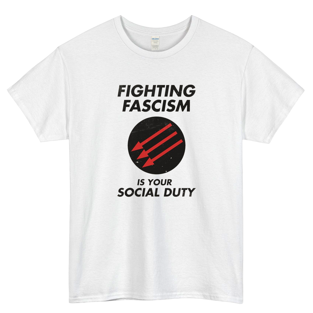 Fighting Fascism Logo Mens Unisex Short Sleeve T-Shirt Size S-3XL - P
