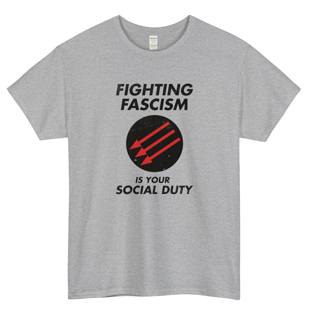 Fighting Fascism Logo Mens Unisex Short Sleeve T-Shirt Size S-3XL - P