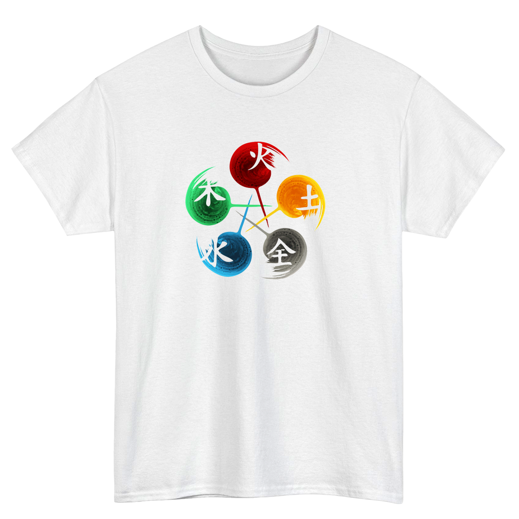 Five Element Acupuncture Logo Mens Unisex Short Sleeve T-Shirt Size S-3XL - P