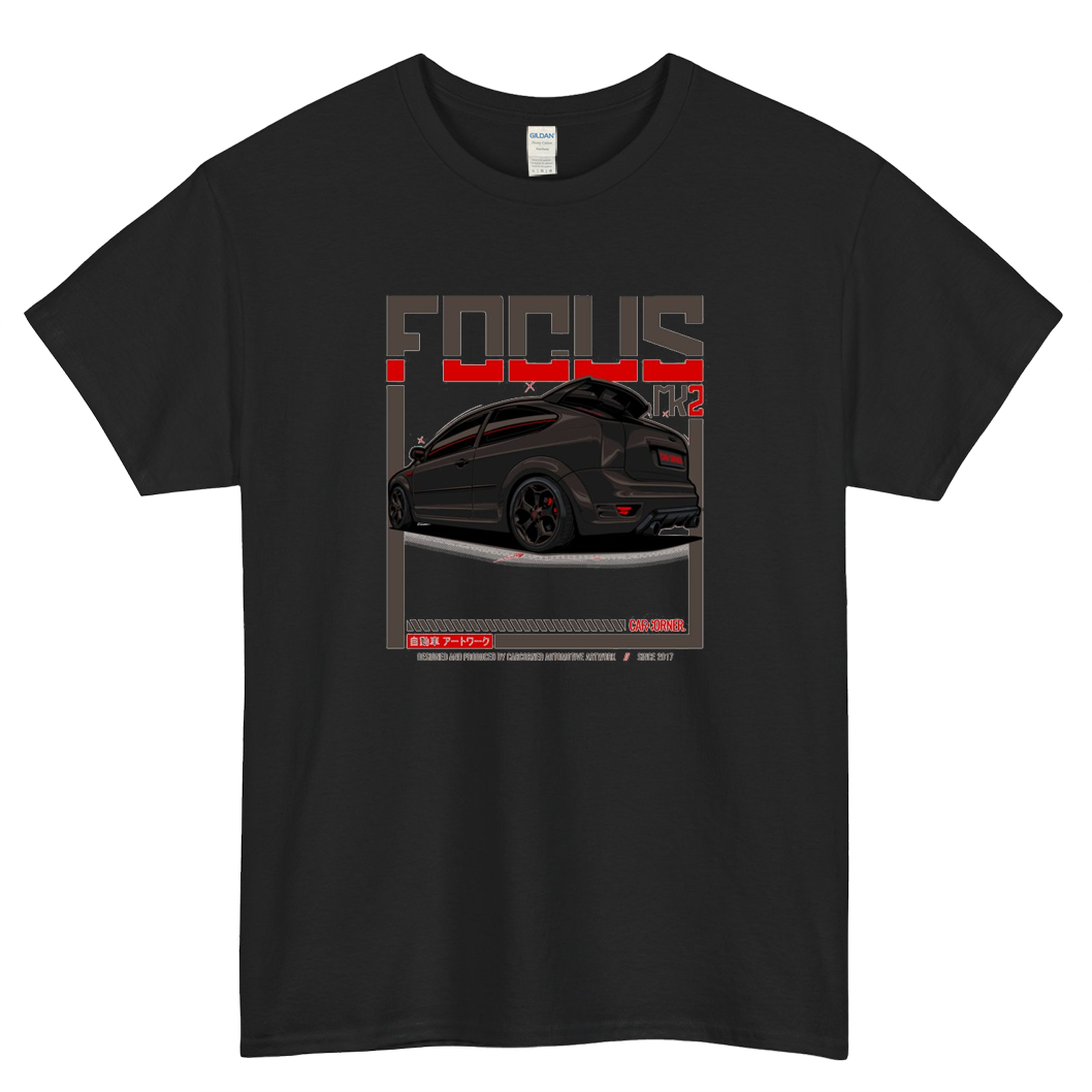 Focus ST RS MK2 - CarCorner Logo Mens Unisex Short Sleeve T-Shirt Size S-3XL - P