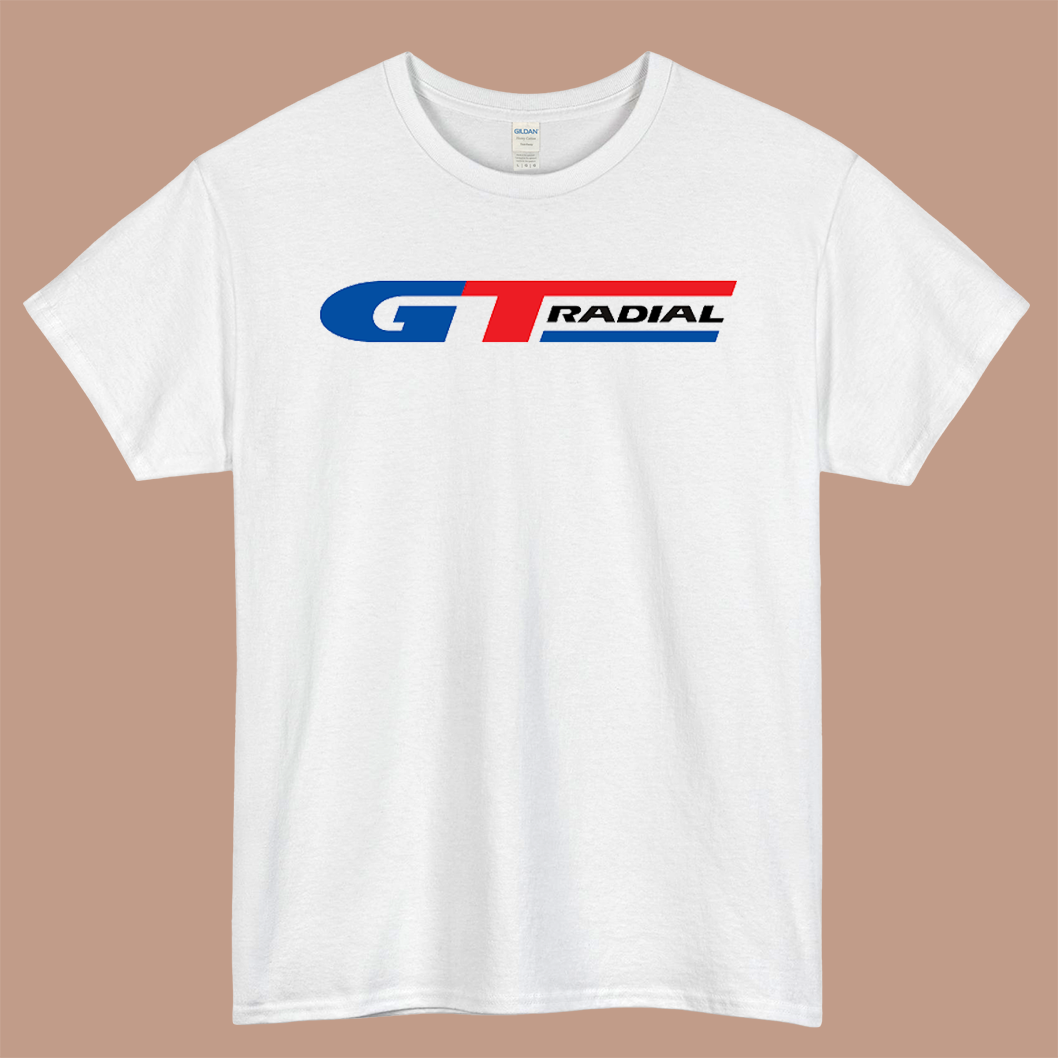 GT Radial Tires Logo Mens Unisex Short Sleeve White T-Shirt Size S-3XL