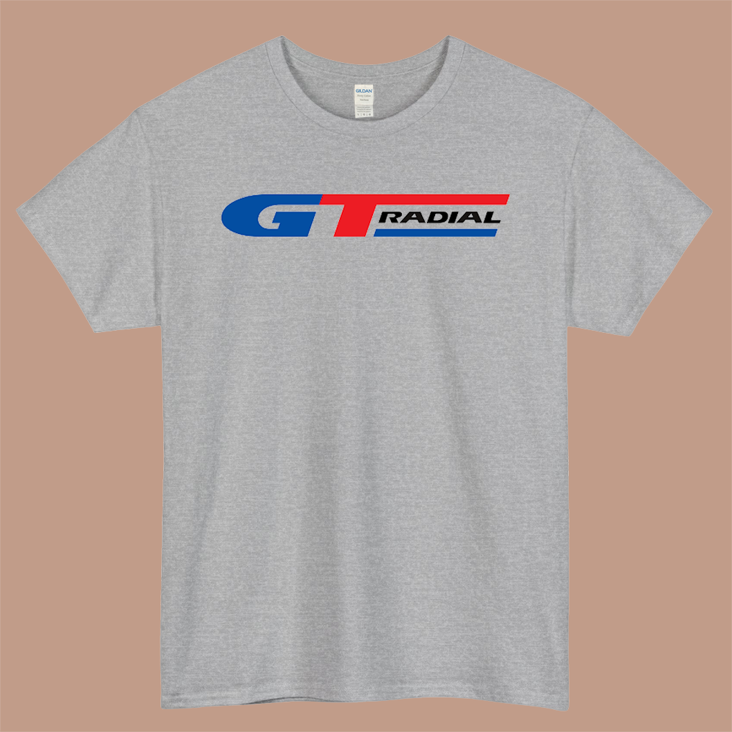 GT Radial Tires Logo Mens Unisex Short Sleeve Gray T-Shirt Size S-3XL