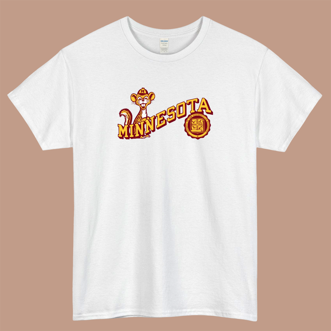 Goldy The Gopher Logo Mens Unisex Short Sleeve T-Shirt Size S-3XL - P