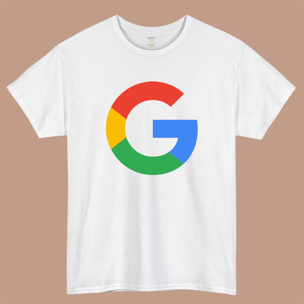 Google G Logo Mens Unisex Short Sleeve White T-Shirt Size S-3XL