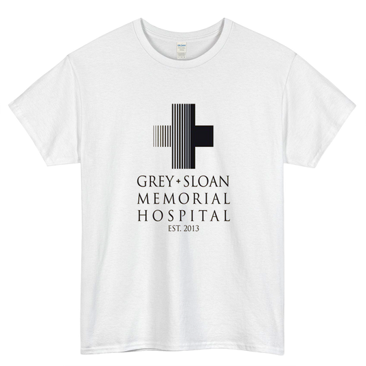 Grey Sloan Memorial Hospital Plaque Logo Mens Unisex Short Sleeve T-Shirt Size S-3XL - P
