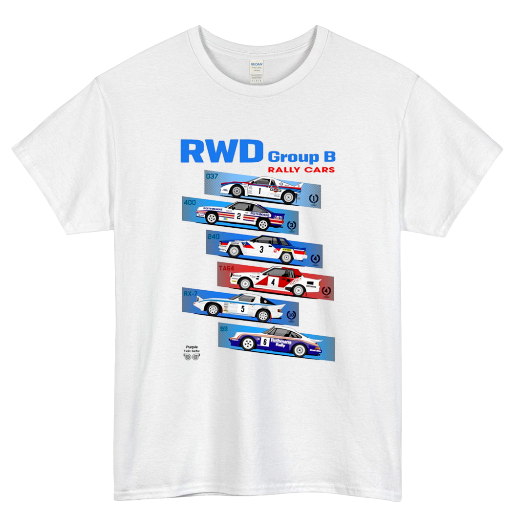 Group B RWD rally cars Logo Mens Unisex Short Sleeve T-Shirt Size S-3XL - P