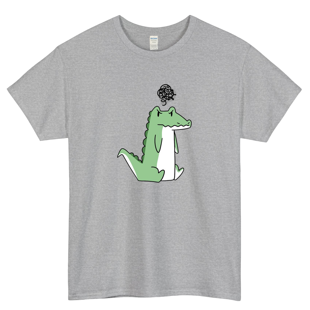 Grumpy Alligator Logo Mens Unisex Short Sleeve T-Shirt Size S-3XL - P
