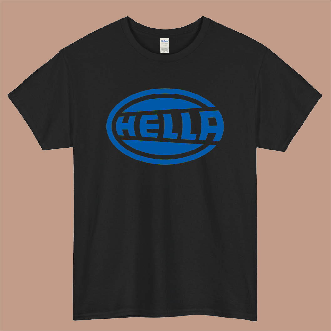 HELLA Logo Mens Unisex Short Sleeve Black T-Shirt Size S-3XL